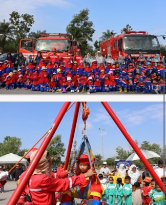 Pembelajaran Edukasi Bahaya api Oleh PHR, 1.600 Pahlawan Cilik di Duri Belajar Penakluk Api