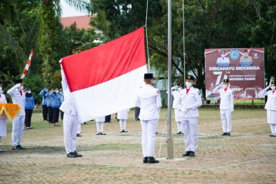 Peringatan HUT RI ke-76 Dilabuhanbatu Digelar Sesuai Prokes Covid-19