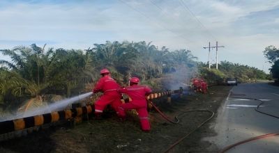 PHR Bantu Atasi Kebakaran Hutan Riau di Musim Kemarau ke Lokasi Kejadian