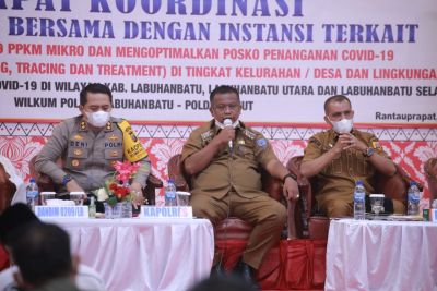 Pj. Bupati Labuhanbatu Ikuti Rakor  PPKM Mikro