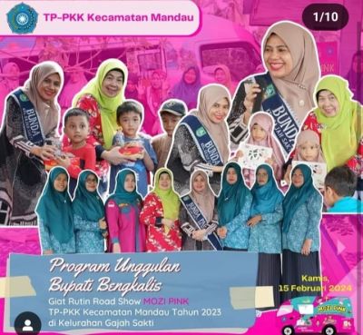 PKK Kecamatan Mandau melaksanakan Giat Rutin Road Show Mozi Pink