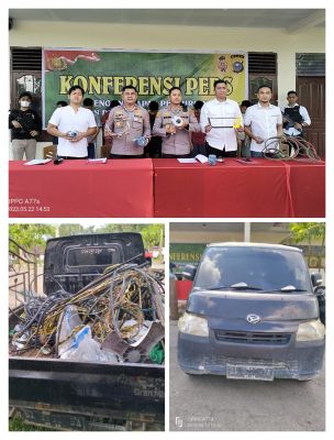 POLRES BENGKALIS UNGKAP KEJAHATAN PENCURIAN ASSET PT.PHR