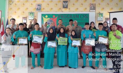 PROGRAM CSR PERMATA CERDAS  PT.PAA- Duri Bantu Siswa/i SMKN 3 & 2 Mandau