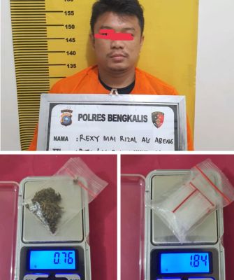 Satnarkoba Polres Bengkalis,Tangkap Pengedar Sabu dan Daun Ganja di Duri