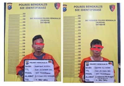 Satreskrim Polres Bengkalis , Amankan Dua Orang Pelaku diduga  Pencurian Bongkar Rumah