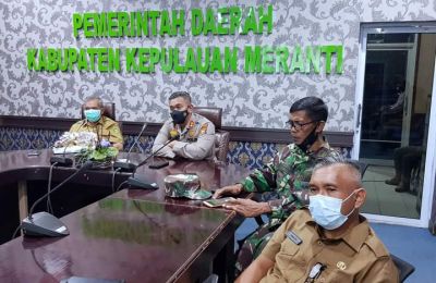 Sekda Bersama Kapolres Meranti Ikuti Rakor Penanganan Covid-19 Bersama Presiden RI Joko Widodo