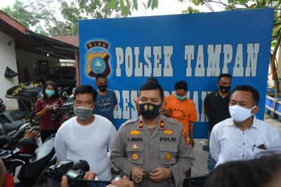 Unit Reskrim Polsek Tampan,Berhasil ringkus pelaku CurasTewaskan Korban IRT