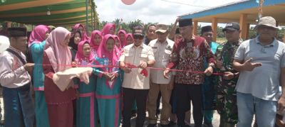 Wakil Bupati Bengkalis H.Bagus Santoso Resmikan Pasar Desa, Desa Sumber Jaya.