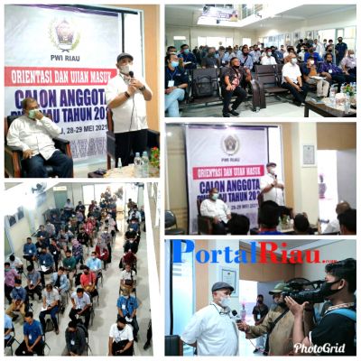 Ketua PWI Riau Zulmansyah,Buka Orientasi dan Ujian Masuk Calon Anggota PWI  Tahun 2021